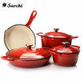 cast iron casserole cookware set